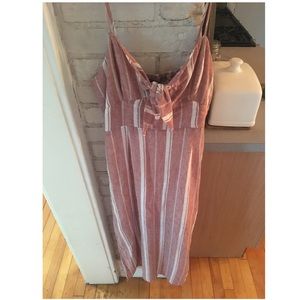 Pink & White Linen Dress